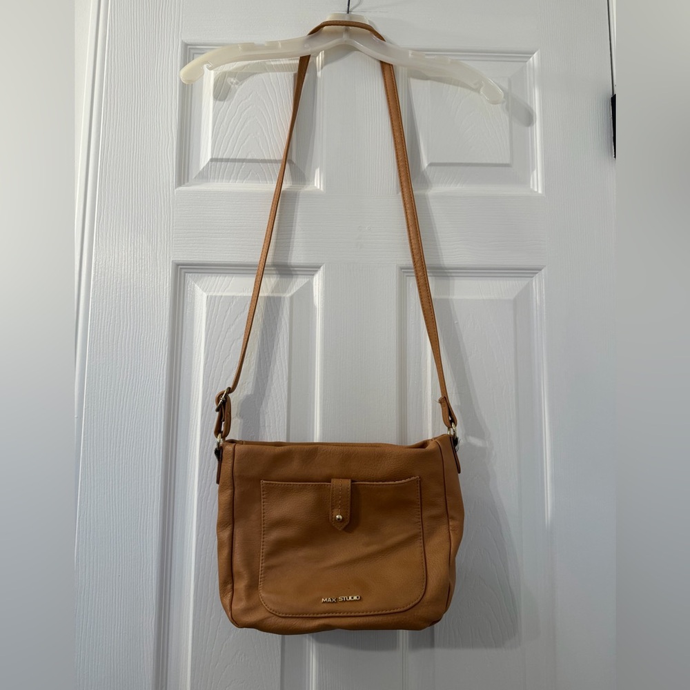 Max Studio Cognac/Tan Crossbody Bag